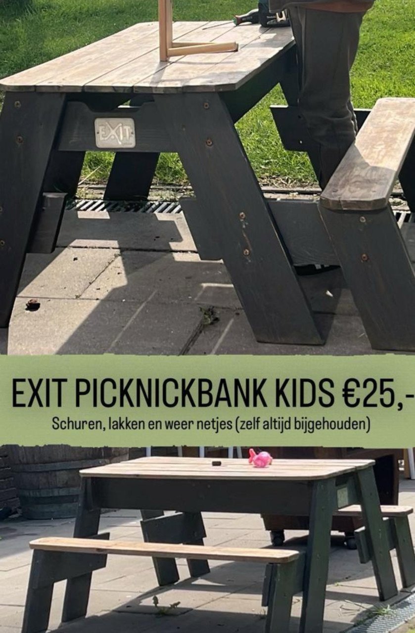Picknicktafel kinderen picknickbank EXIT
