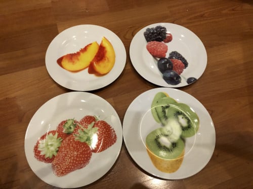 4 kleine bordjes