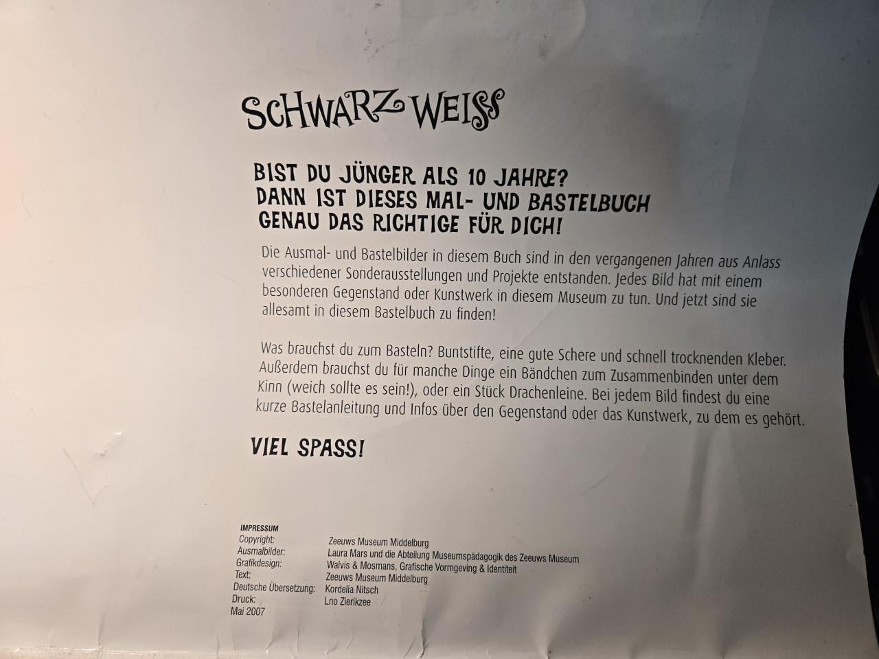 Creatief kleur- en knutselboek , Zeeuws Museum in Middelburg