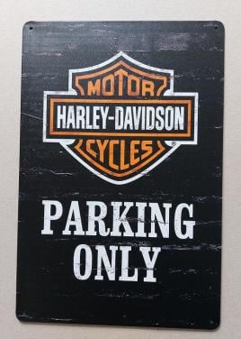 Harley Davidson Metalen Bord