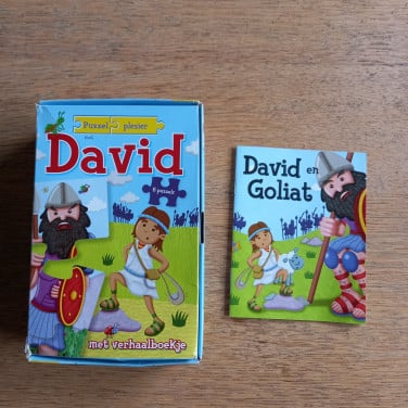 Puzzelbox David en Goliat inclusief verhaalboekje
