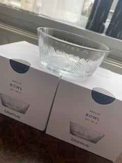 Blomus amilio, 3 set van 2 whisky glazen, 3 set van 2 schaaltjes