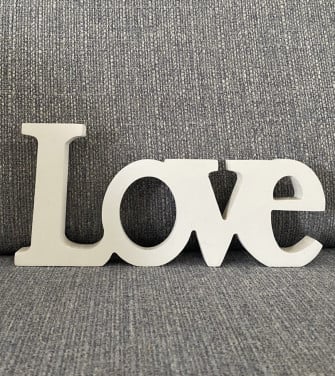 Love decoratie tekst