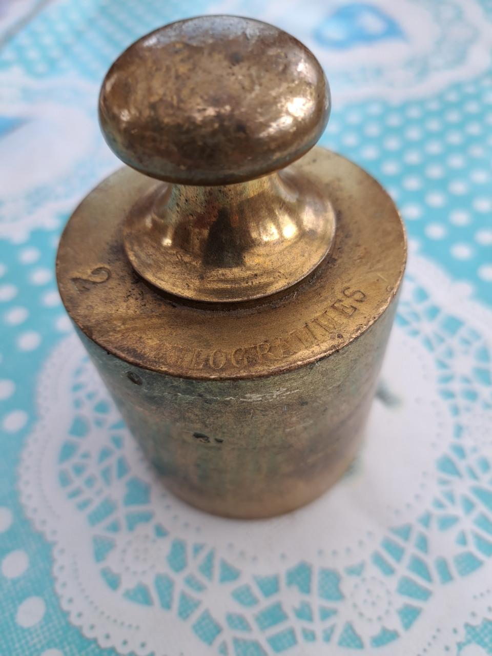 10 koperen gewichten div maten