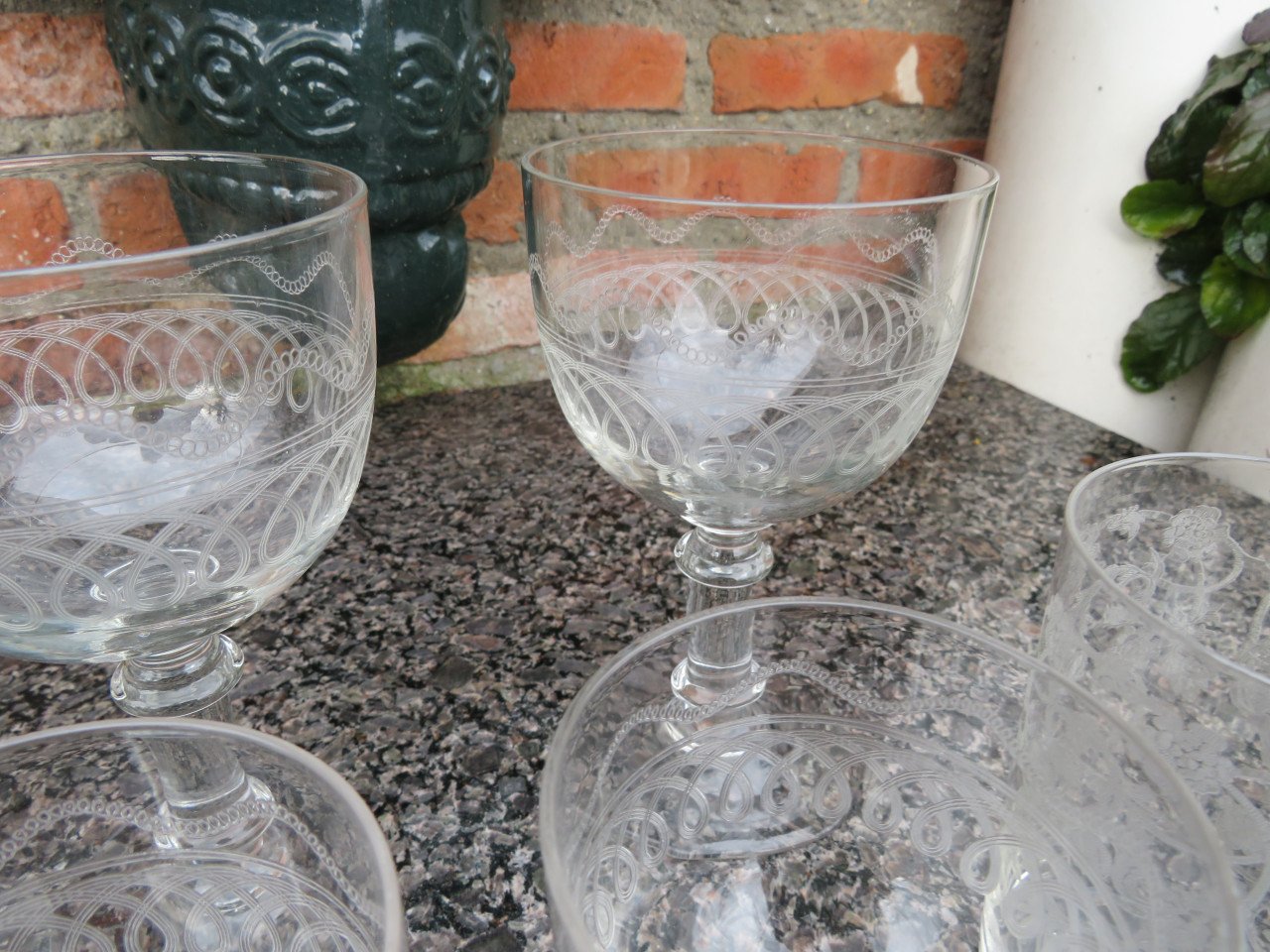 Antieke geslepen glazen