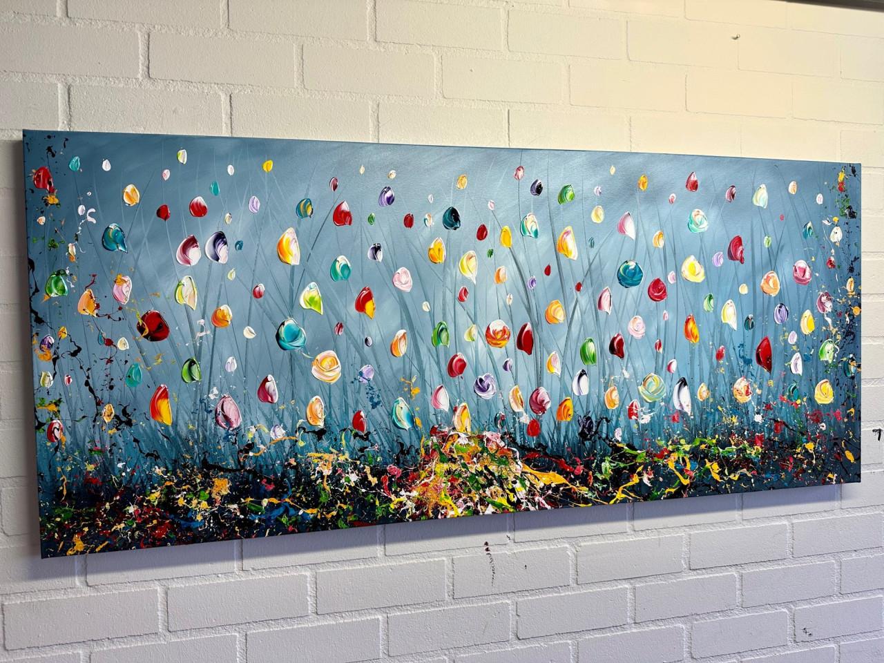 " Beautiful Flowers " prachtig Acrylschilderij van Gena