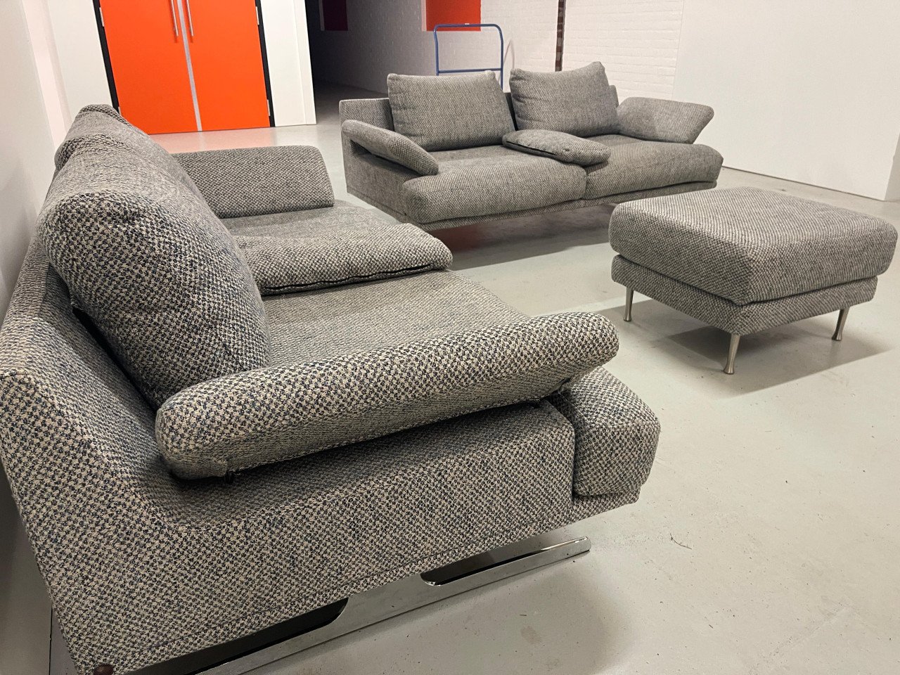 GRATIS LEVERING HEEL NL Montel Grijs Stoffen Bankstel
