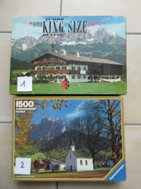 2 leuke volledige puzzels van 1500 stukjes.