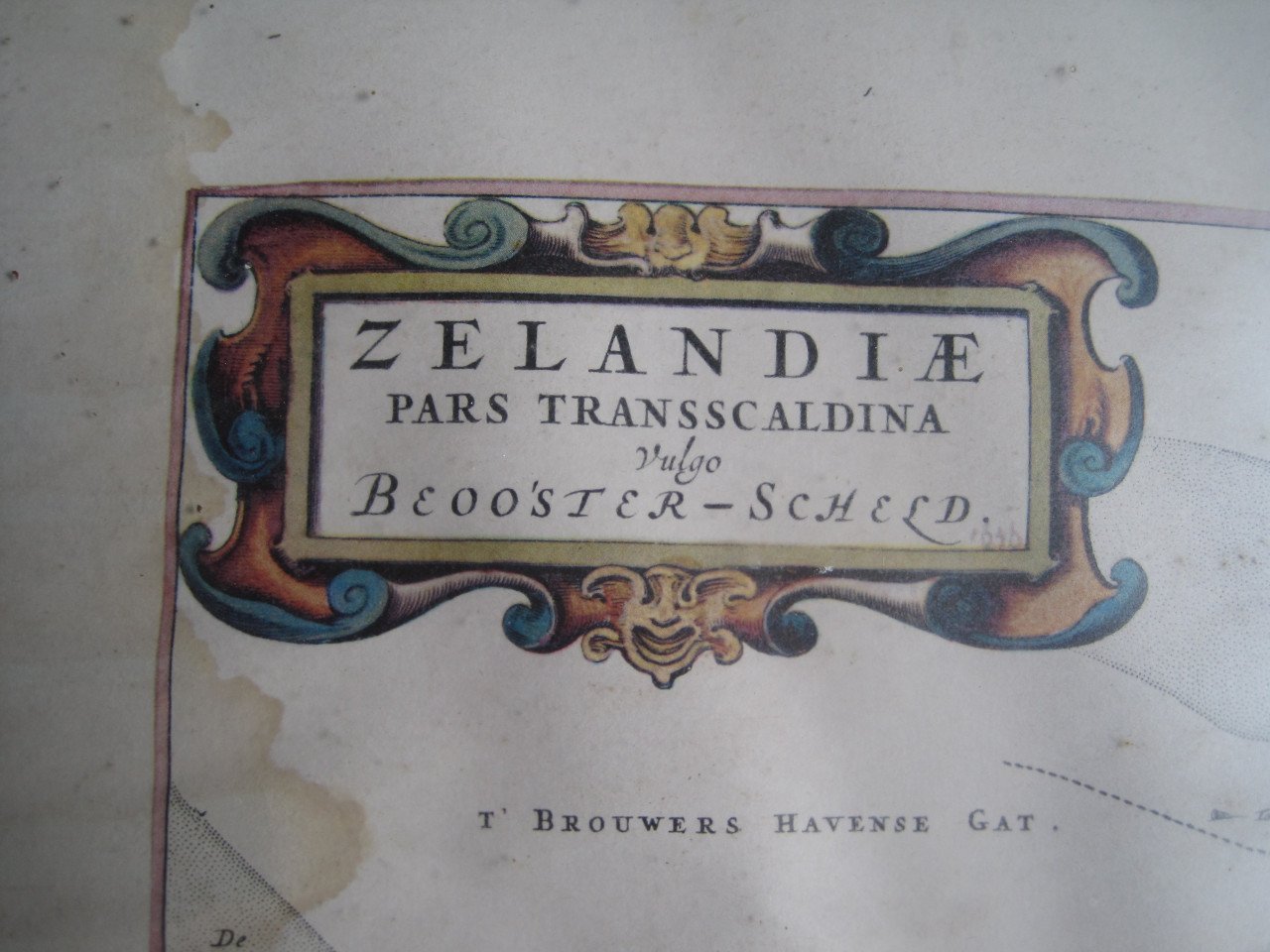 Oude landkaart Schouwen