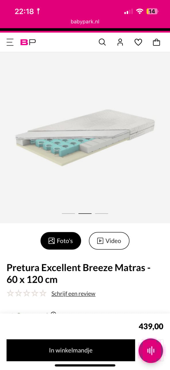 Matras voor een ledikant