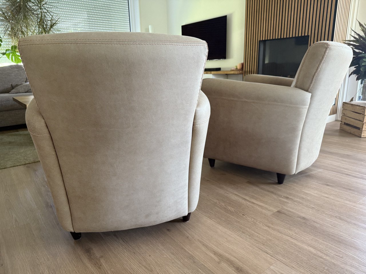 2 bruine fauteuils