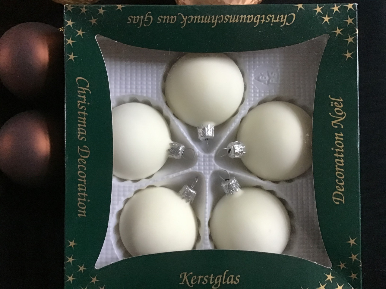 20 Kerstballen bruin zalm crème - Kerstbal kerst bal - NIEUW
