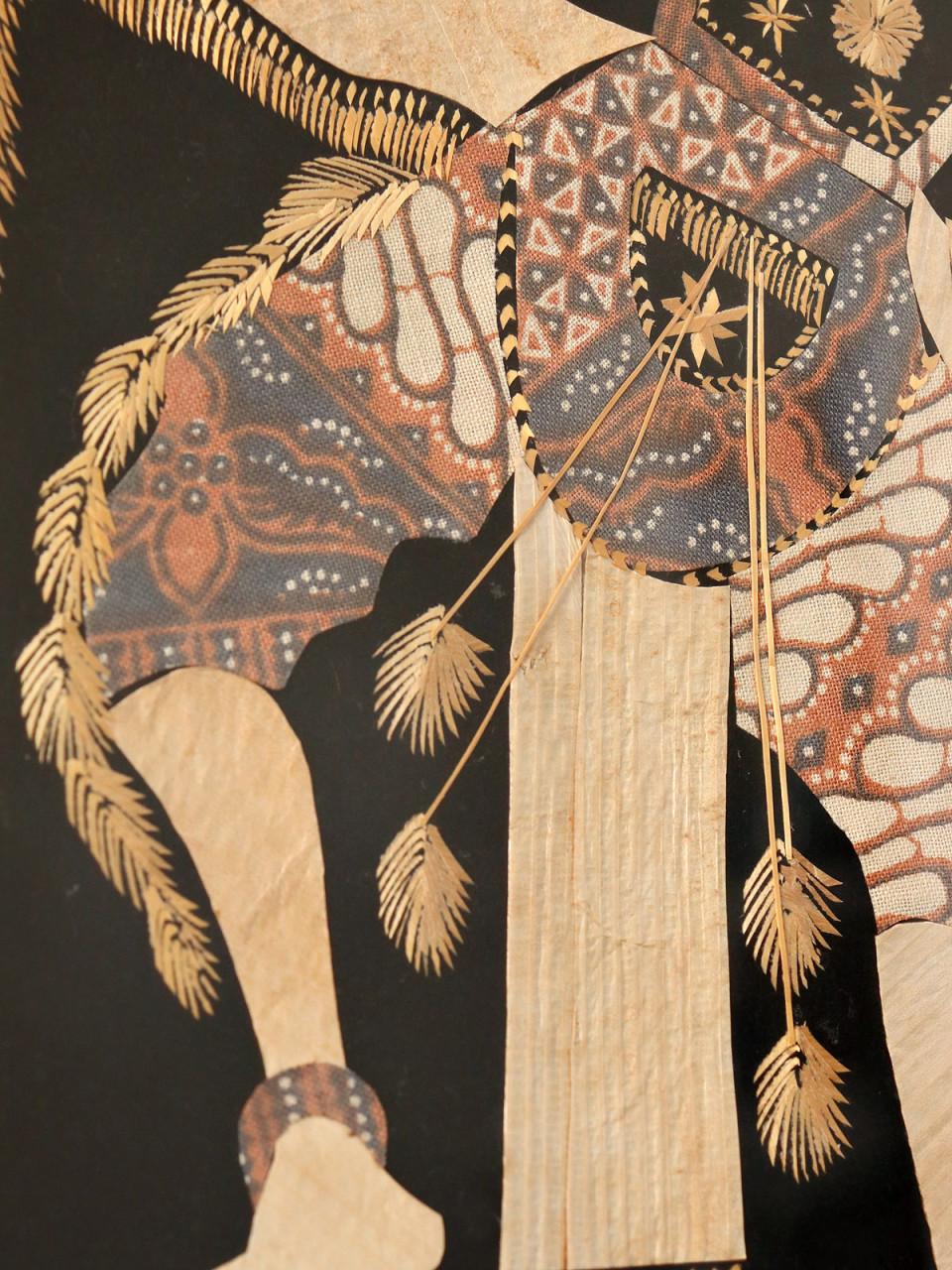 Indonesische Lontar / Pandan collagekunst