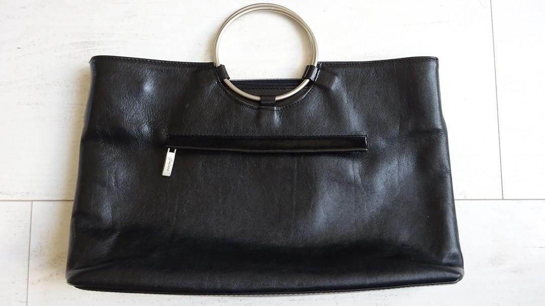 Leren tas zwart merk giuliano