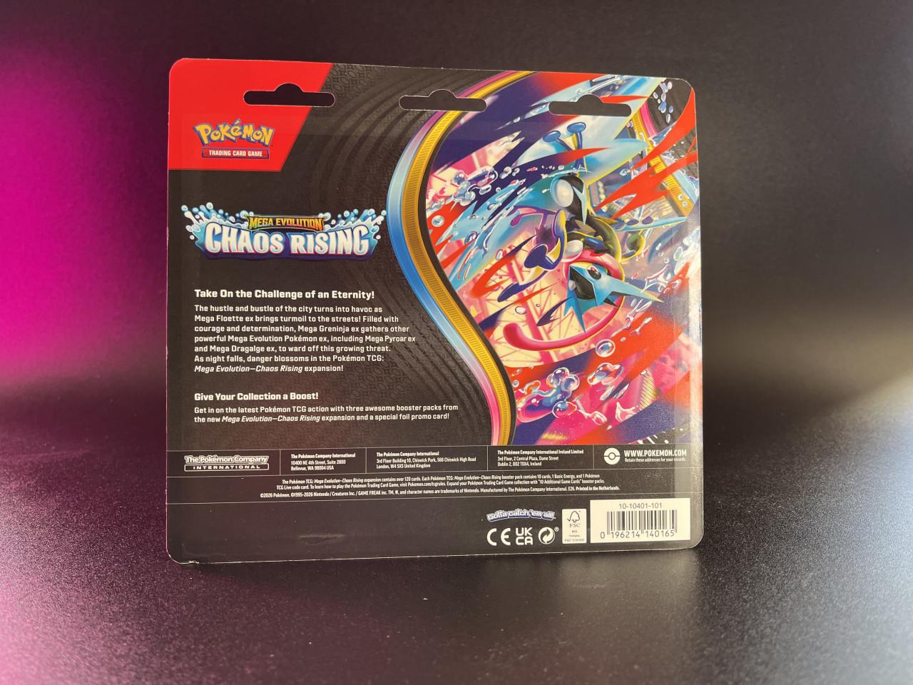 Pokémon – Mega Evolution: Chaos Rising – 3 Pack Blister