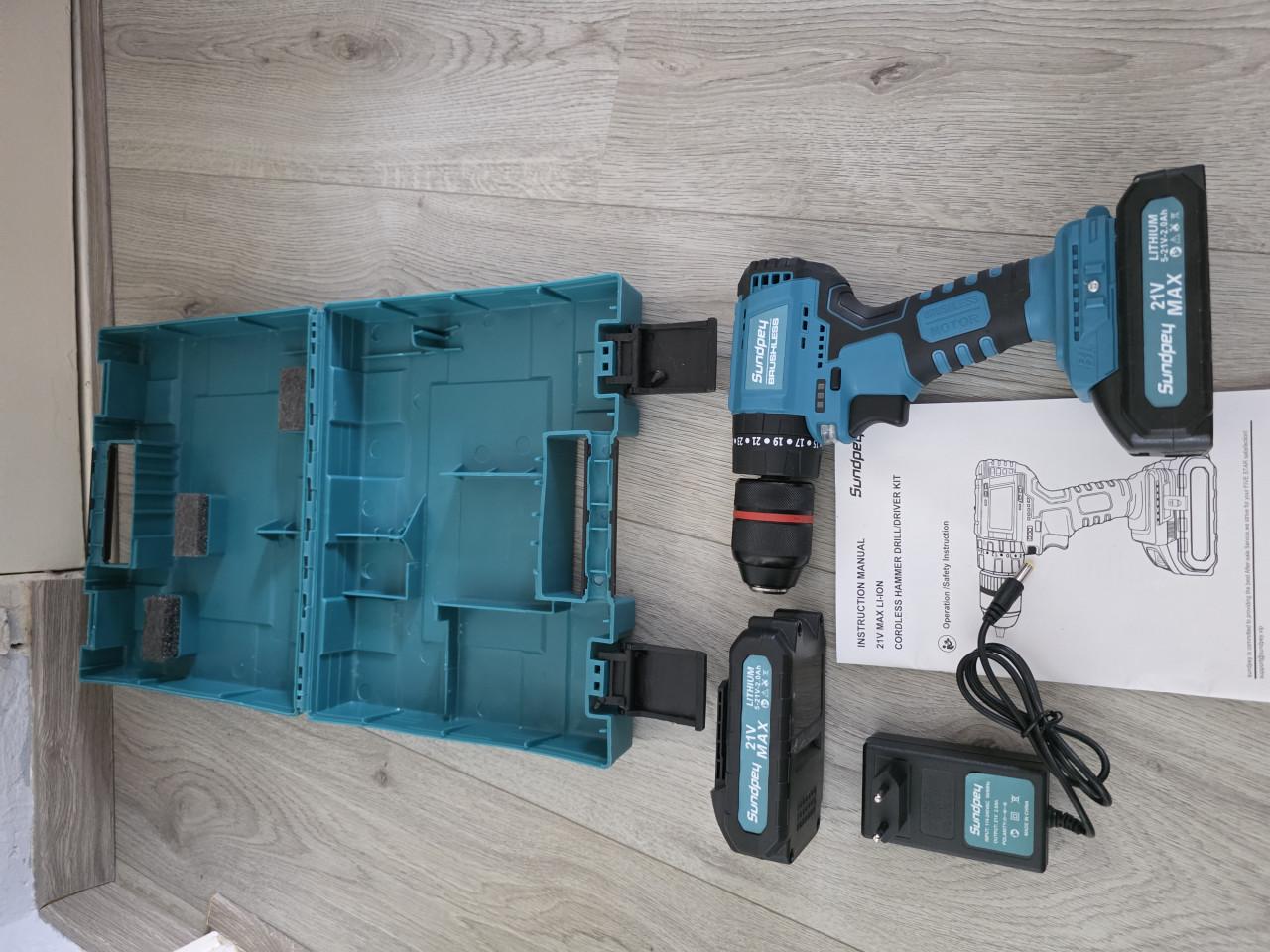 NIEUW Accu boormachine merk SUNDPEY-21V-2000r/min