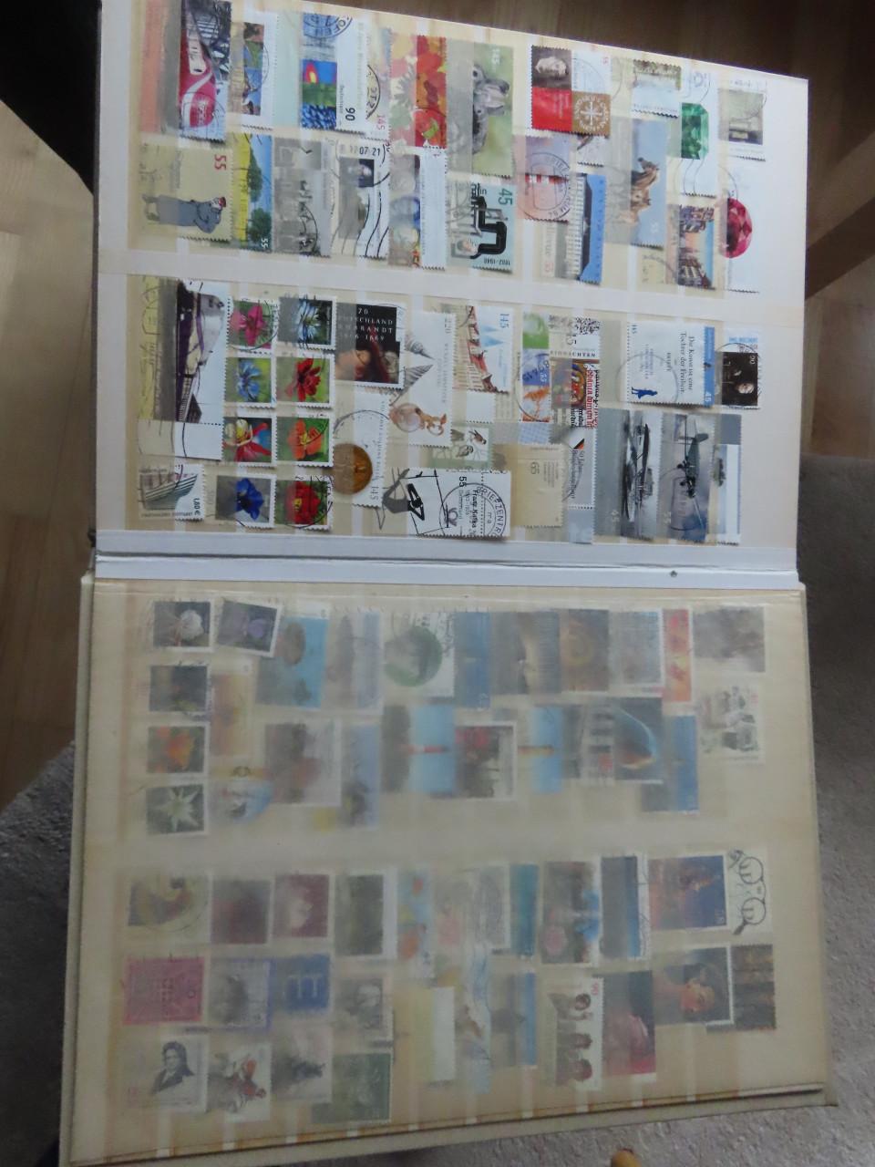 Stokboek vol postzegels Duitsland