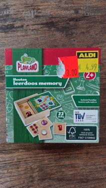 🎈 Playland houten memory leerdoos.