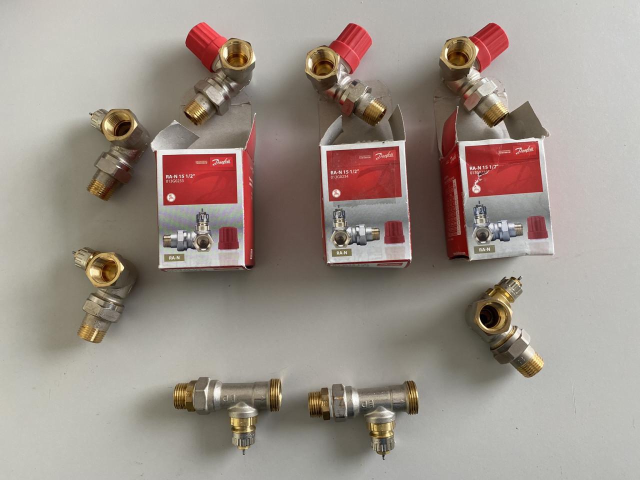 Danfoss thermostatische kranen voor radiator. Nieuw en gebruikt.