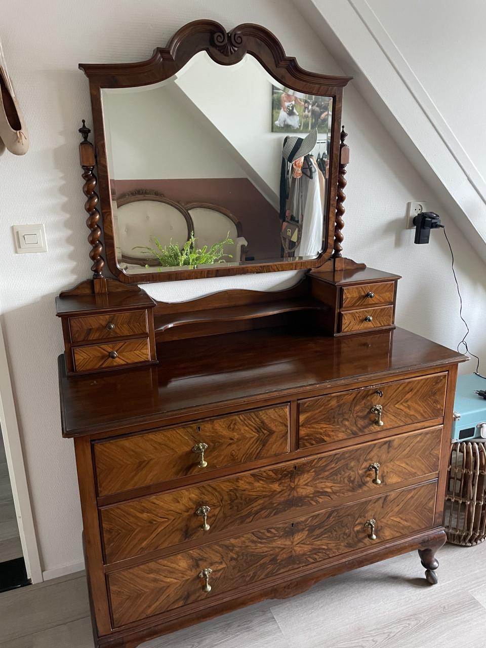 Prachtige vintage kaptafel