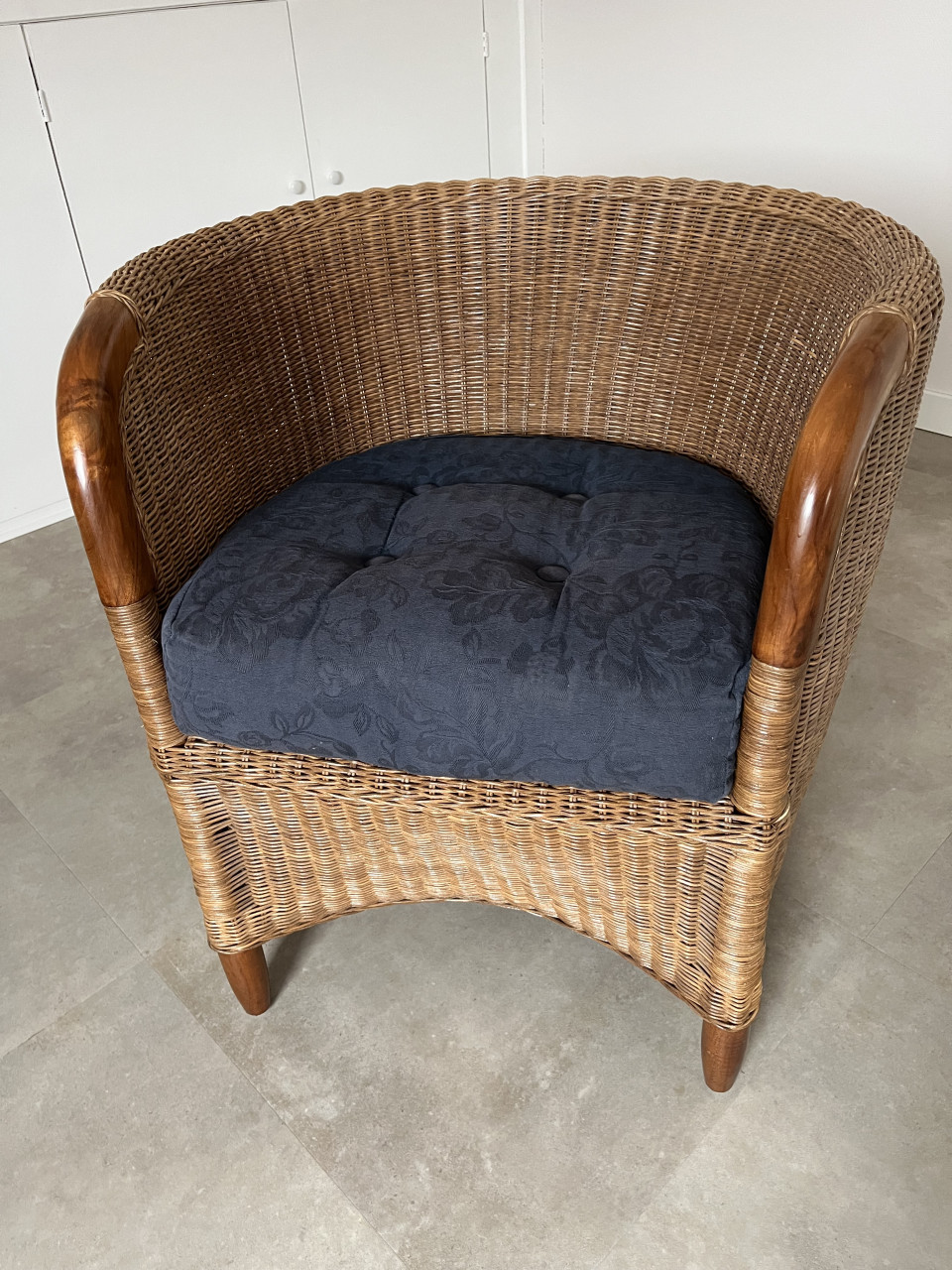 Te koop: Comfortabele Rotan fauteuil van zeer goede kwaliteit