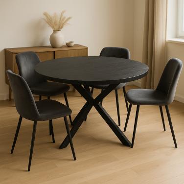 Ronde eettafel met 4 stoelen