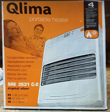 Qlima oliekachel met brandstof