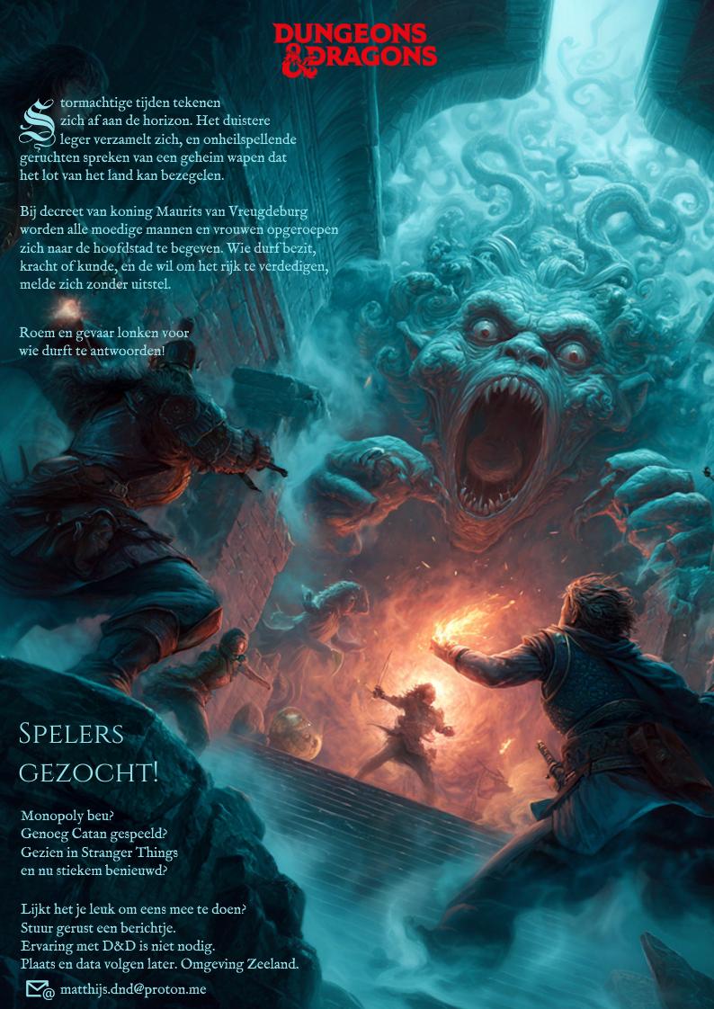 D&D spelers gezocht! (Dungeons and Dragons)