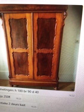 Supermooie 2 deurs antieke kast voor een leuke prijs uit boerderij