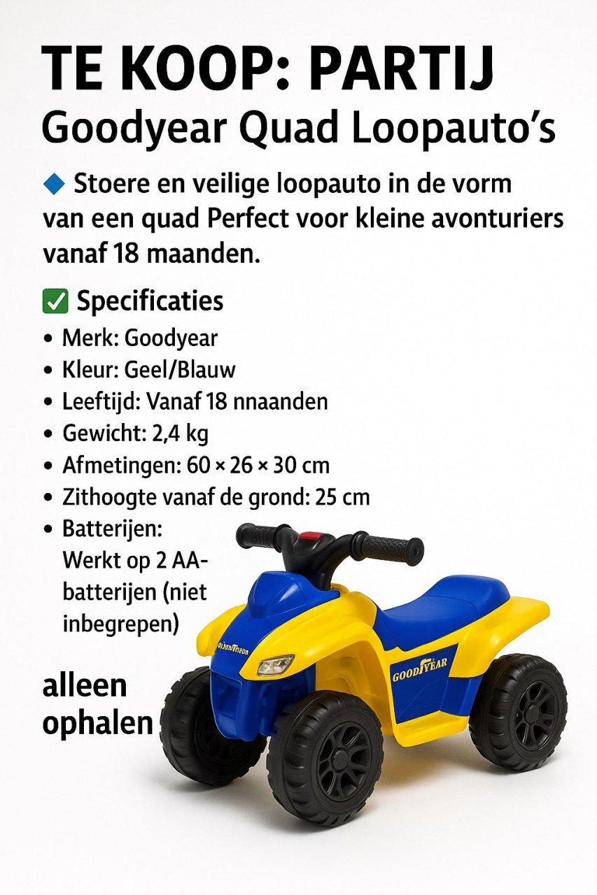 Te Koop: PARTIJ  Goodyear Quad Loopauto’s