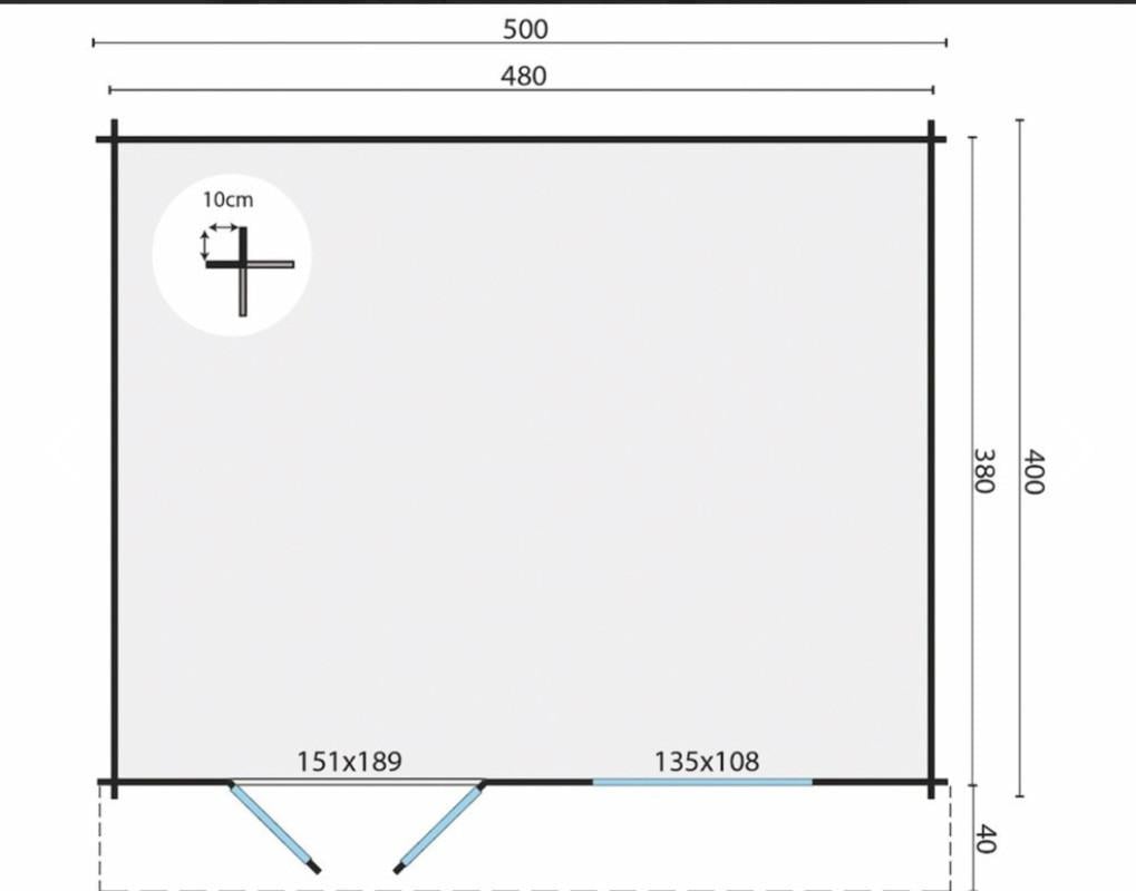Nieuwe Gadero Toledo blokhut 5 x 4 meter