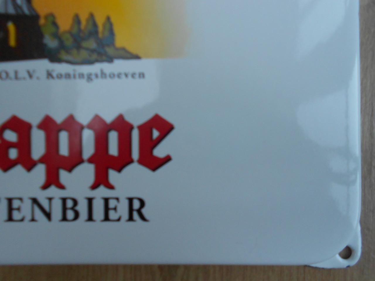 La trappe trappistenbier emaille reclamebord.