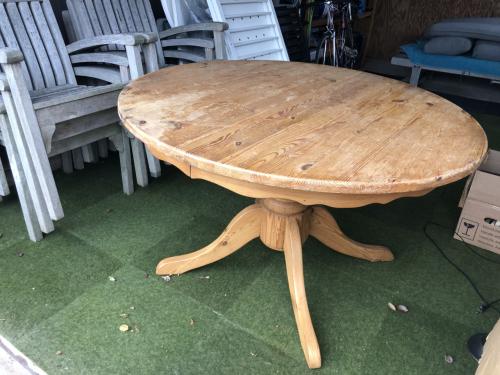 Ronde grenen tafel met mogelijkheid om te verlengen[ander hout]