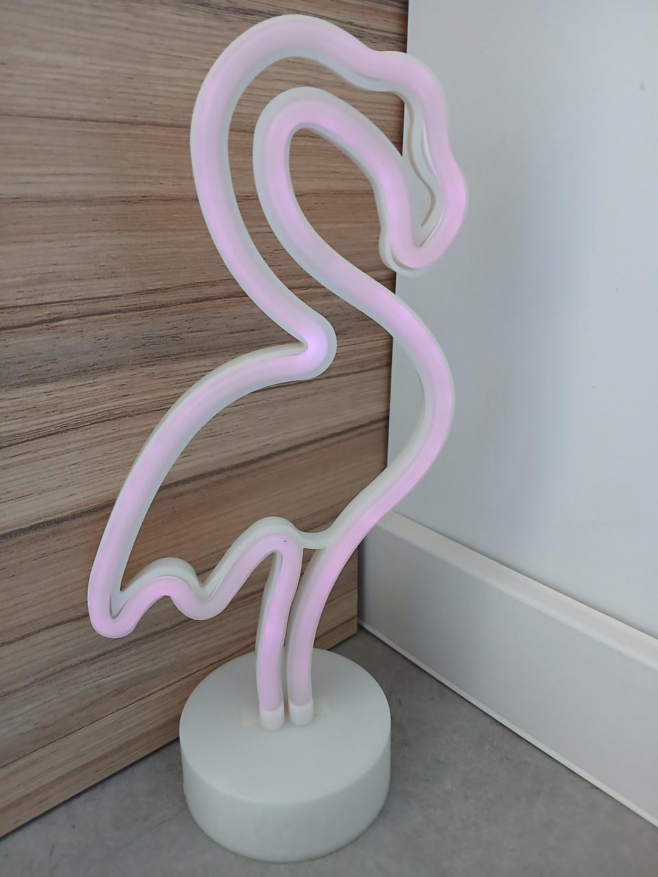Flamingo lamp, roze licht