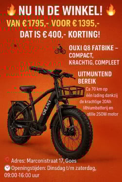 Nu in de winkel de 🚴‍♂️ Ouxi Q8 Fatbike