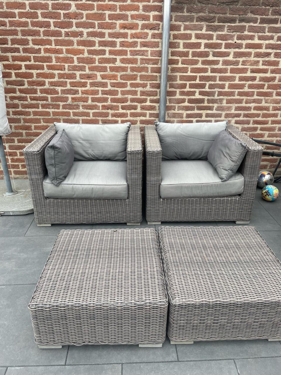 Lounge set Grijs met lekkere kussens