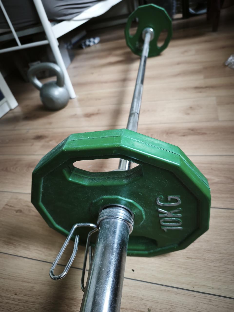 15 kg stang met gewichten