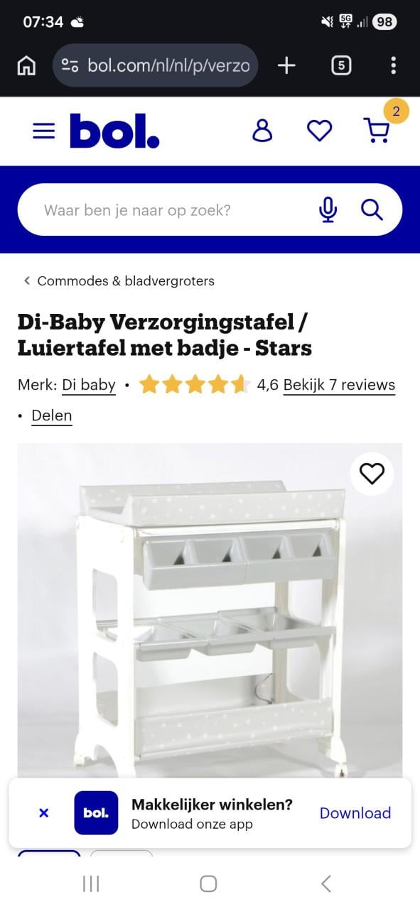 Baby bad en verschoontafel