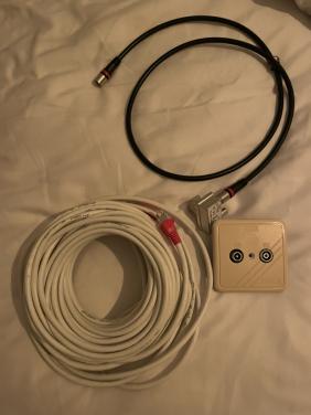 Nieuwe internet kabel en coax aansluiting