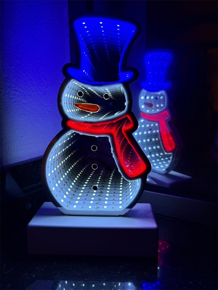 Kerstman 3D Infinity USB en timer ook op batterijen
