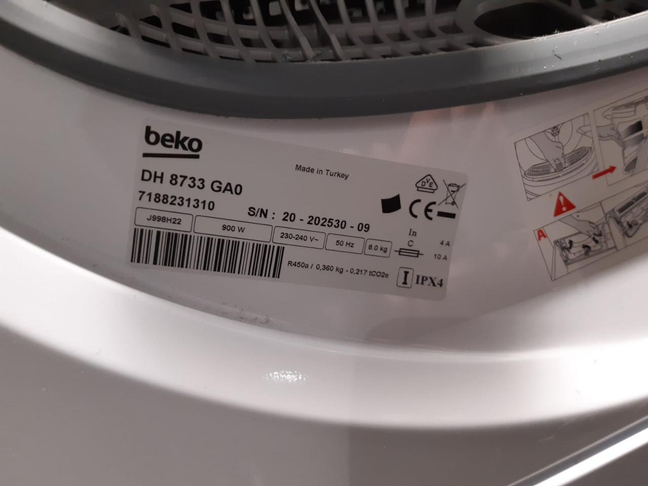 BEKO DH8733 GA0 Warmtepomp droger (defect)