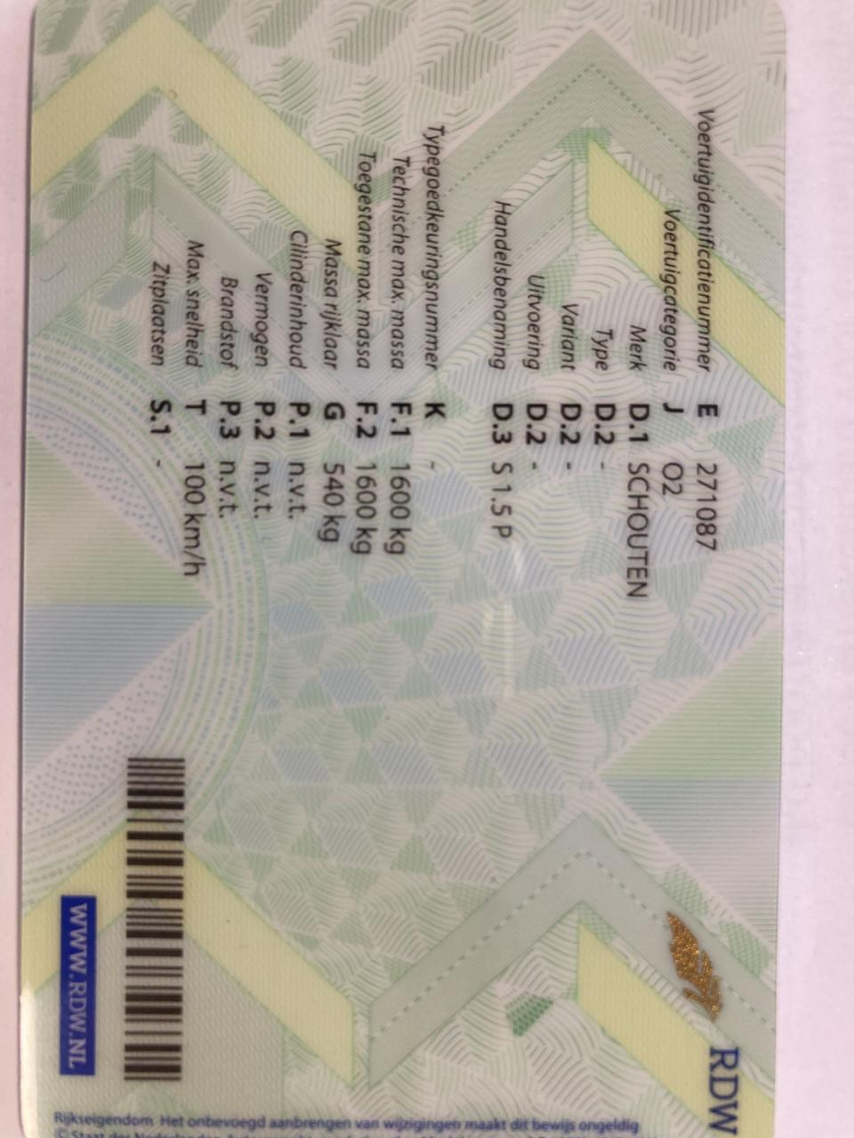 Koopje ! Veewagen met kenteken