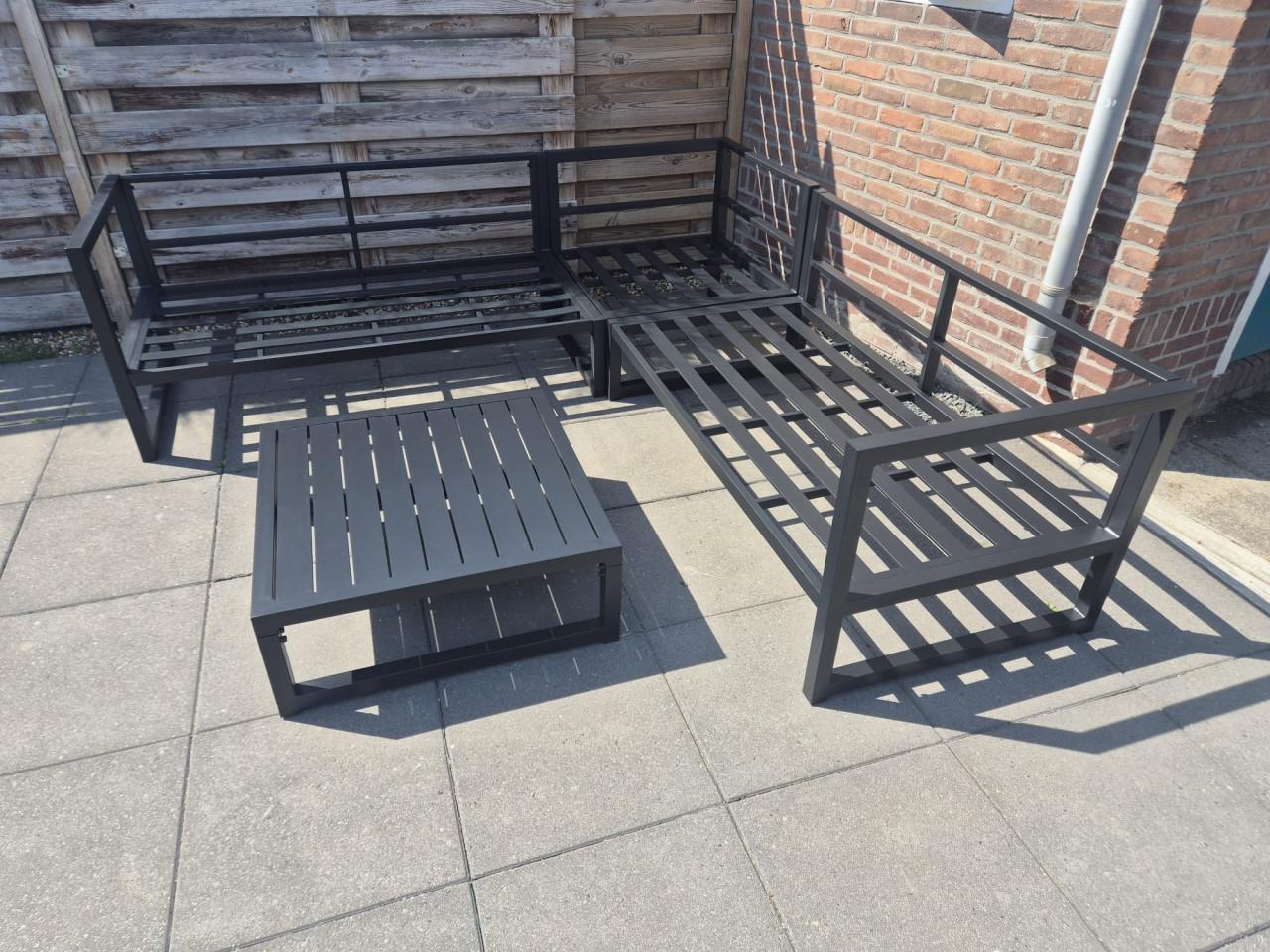 Aluminium Loungeset 225 x 225 cm (bezorging mogelijk)