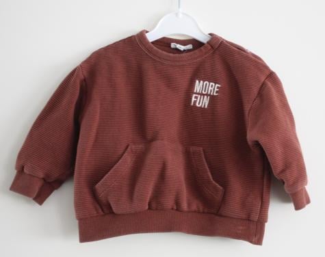 Truitje bruin rood  maat 86
