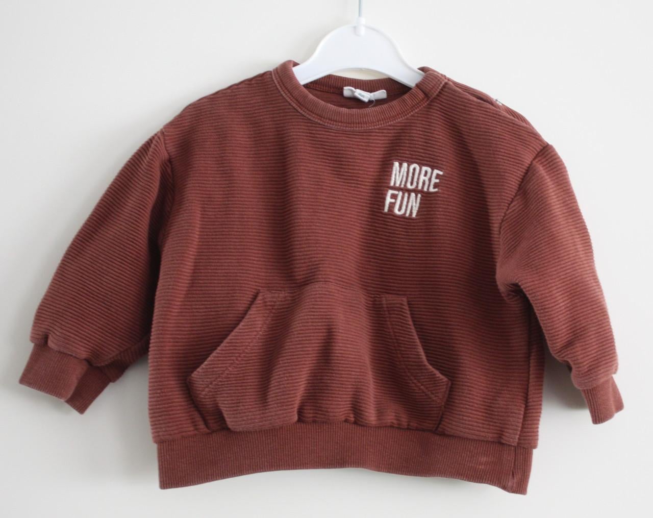 Truitje bruin rood  maat 86