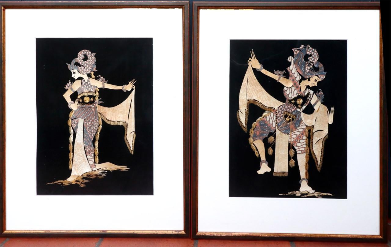 Indonesische Lontar / Pandan collagekunst