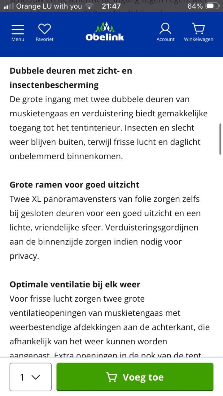 Skandika tipi tent hetta 460 bell air