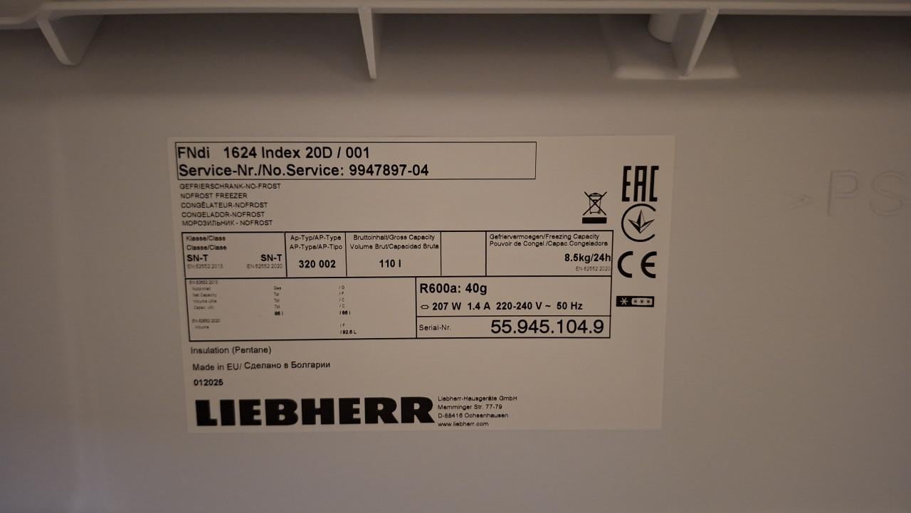 Liebherr tafelmodel vriezer