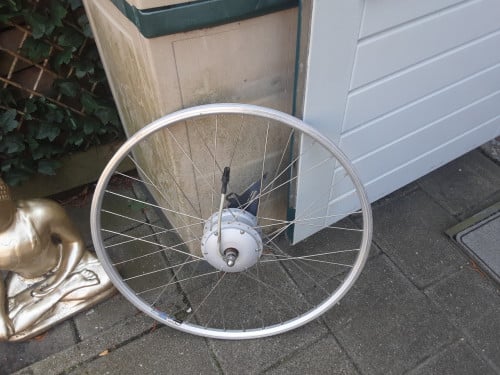 Gazelle 28 inch elektrische voorwiel, 5 gaats stekker, rollerbrake rem
