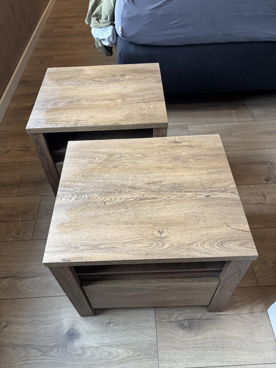 2x Jysk VEDDE ladekasten + nachtkastjes - donker eiken